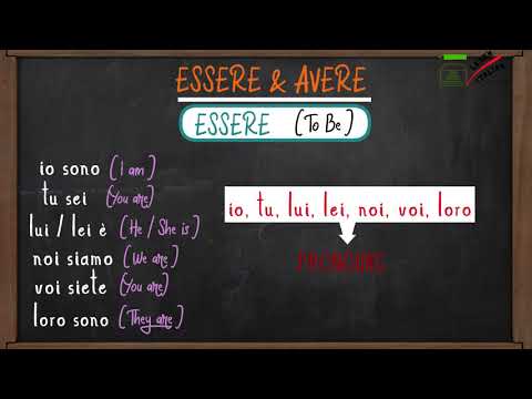 LEARN ITALIAN VERBS: ESSERE AND AVERE ( Present tense) | Learn the Italian vocabulary