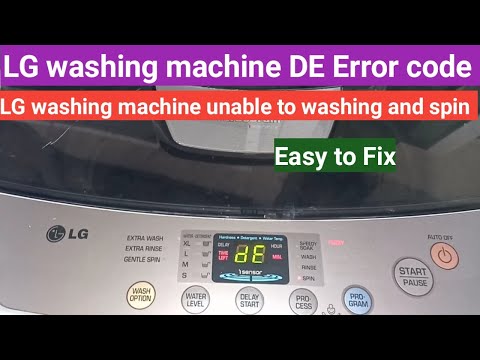 LG Washing Machine DE Error code