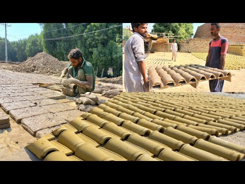 How To Make Roof Tiles Step By Step  #Tiles #tilesmakingmachine Manufacturing Clay Roof Tiles