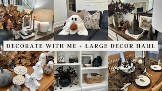 DECORATE WITH ME + LARGE DECOR HAUL | NEW HOME RESET | HALLOWEEN DECORATING #decoratewithme
