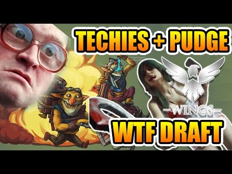 Unpredictable Drafter Techies + Pudge Wings vs DC Ti6 Dota 2