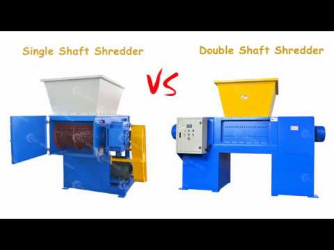 Single Shaft Shredder V.S. Double Shaft Shredder (Shredding Cable Scrap)