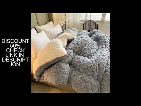 Lamb wool blanket thickened warm winter quilt with milk velvet spring autumn comforter student dormi