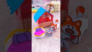 DIY Miniature Dog House 🐶 #shorts #youtubeshorts