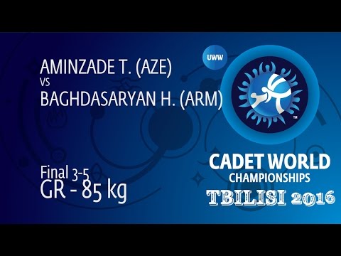 BRONZE GR - 85 kg: H. BAGHDASARYAN (ARM) df. T. AMINZADE (AZE), 3-1