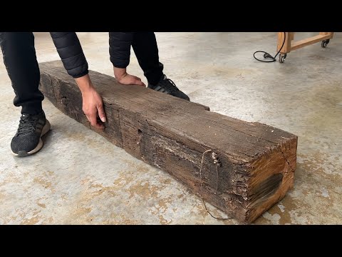 Build a  Bench From Old Train Sleepers Wood: Build A Chair Out Of Recycled Wood