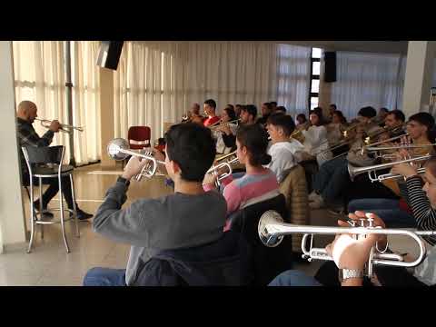 Clase de Esteban Batallán en el Conservatorio de Música de Puertollano