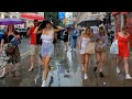 Heavy Rain And Thunderstorm Hits Central London Rain Walk Rain ASMR 4k