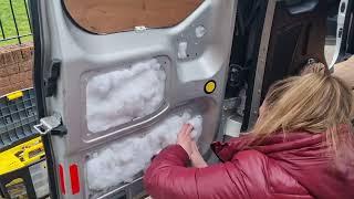 Insulating And Sound Deadening Our Ford Transit Connect Camper Conversion