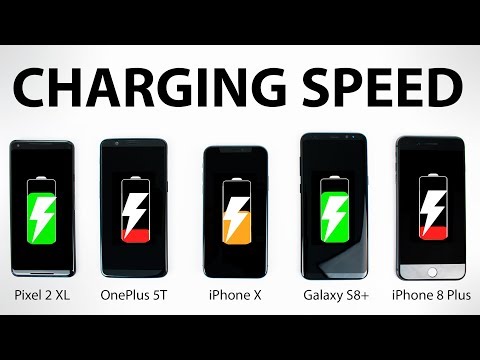 Pixel 2 XL vs OnePlus 5T vs iPhone X vs S8 Plus - FAST CHARGING SPEED Test!