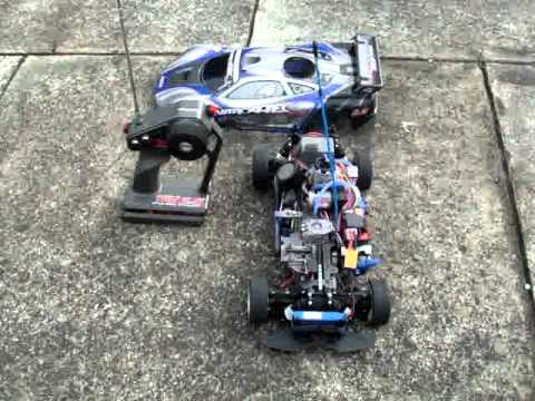 Push button remote start and stop on a 2 channel Traxxas nitro 4 tec, (Vid 28)