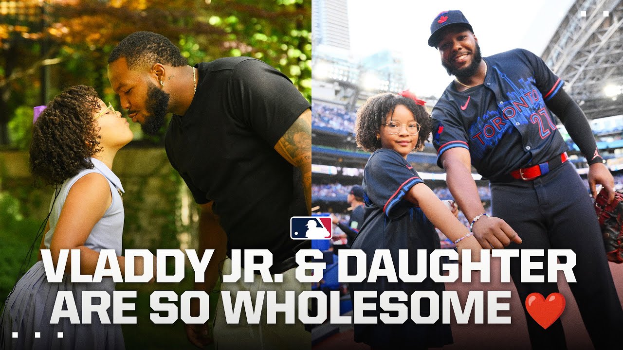 Vladdy Jr. and his daughter make friendship bracelets then HE HOMERS THAT NIGHT! ❤️