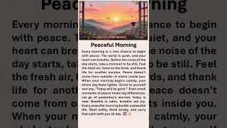 Peaceful Morning “Start Today, Do Confidently Tomorrow!” #affirmations #boostyourconfidence #morning