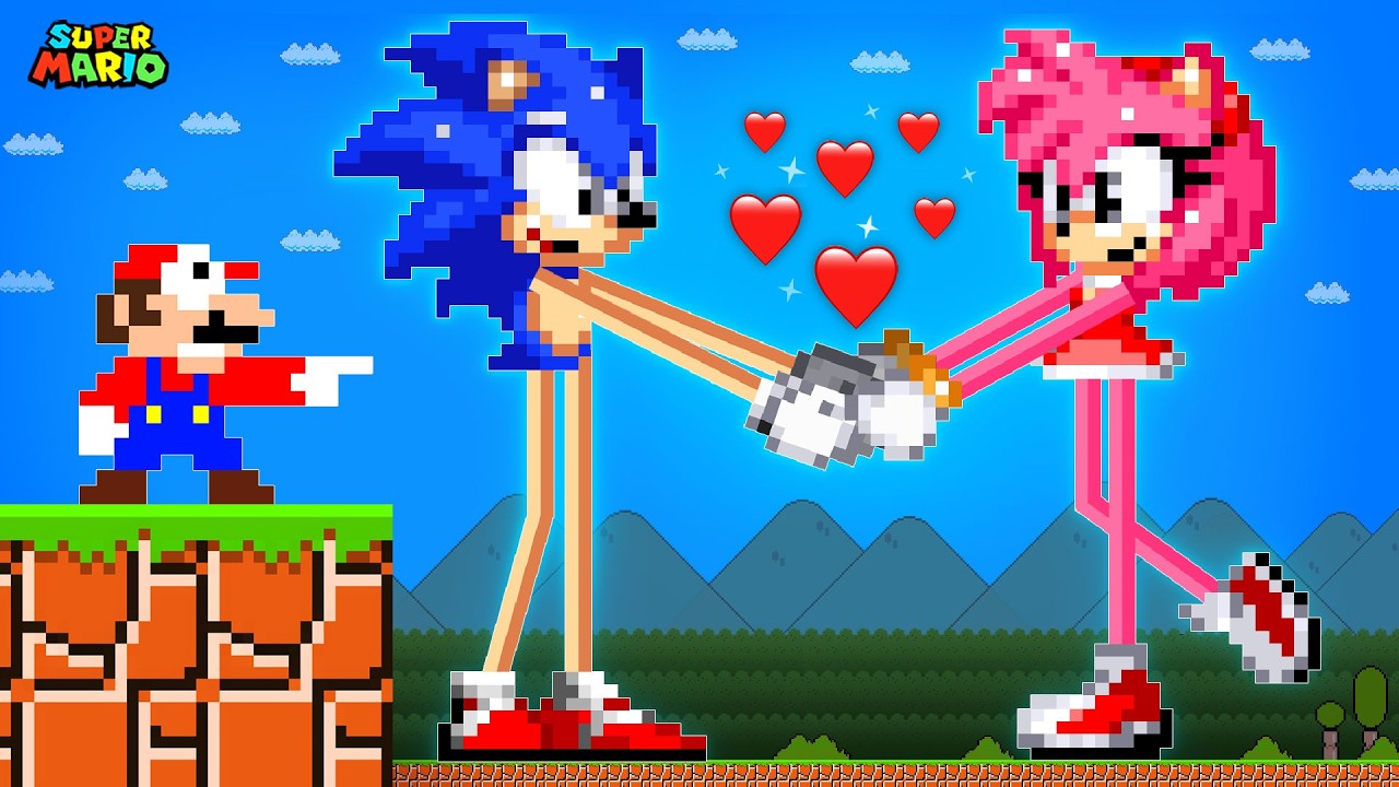 Super Mario Bros. But Mario and Sonic Save Tails and Amy Rose in the Ultimate Custom Maze!