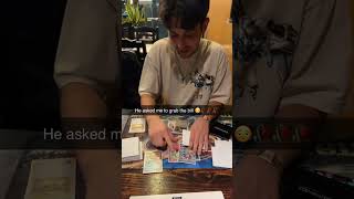 Did bro really still asked me to grab the bill😭🥀✌🏻#pokemon #pokemoncards #tcg #pokemontcg #shorts