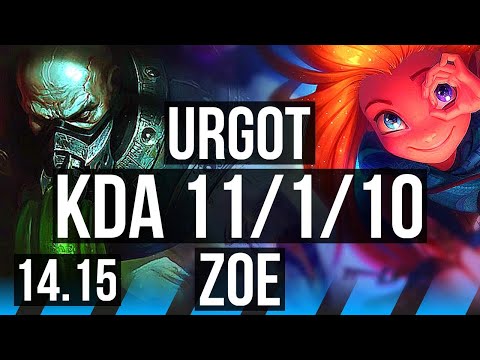 URGOT vs ZOE (MID) | 11/1/10, 2000+ games, Legendary | NA Master | 14.15