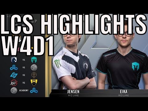 LCS Highlights ALL GAMES Week 4 Day 1 Spring 2020 League of Legends Championship Series