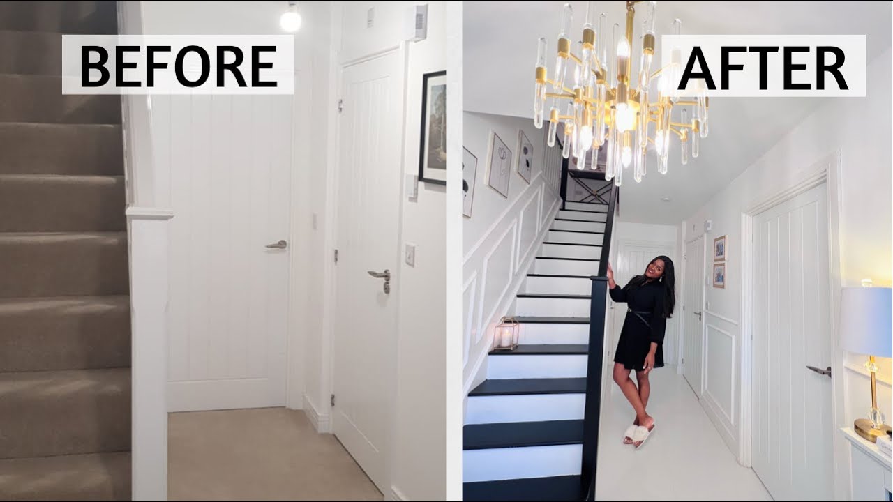 Watch video HALLWAY TRANSFORMATION ON A BUDGET | DIY HALLWAY TRANSFORMATION | HALLWAY DECORATION IDEAS Now HALLWAY TRANSFORMATION ON A BUDGET | DIY HALLWAY TRANSFORMATION | HALLWAY DECORATION IDEAS