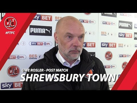 Uwe Rosler on Shrewsbury loss | Post Match