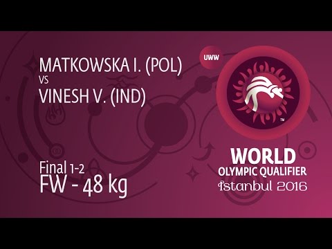 GOLD FW - 48 kg: V. VINESH (IND) df. I. MATKOWSKA (POL), 6-0