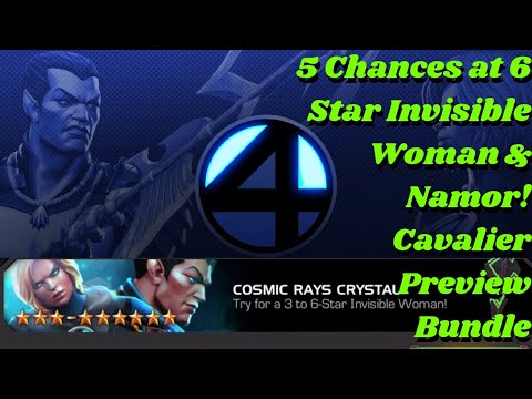 5 Chances at 6 Star Invisible Woman & Namor! Cavalier Crystal Preview Bundle - MCOC