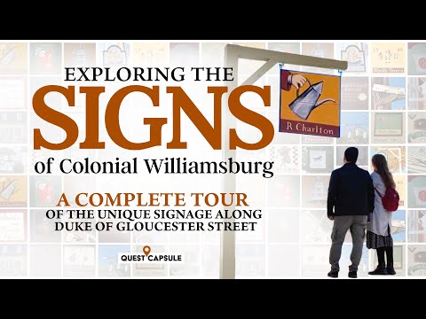 The Signs of Colonial Williamsburg | Walking Tour of Signage Along Duke of Gloucester Street
