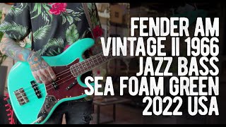 Video thumbnail for Fender American Vintage II 1966 Jazz Bass Sea Foam Green 2022 USA by Loud Lemon Demo