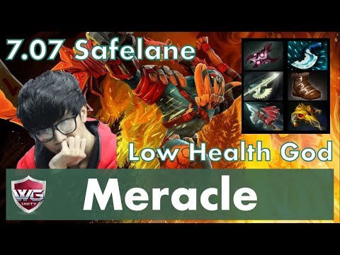 Meracle Huskar Safelane | Low Health Lord | 7.07 Update Patch Dota 2 Gameplay Pro MMR