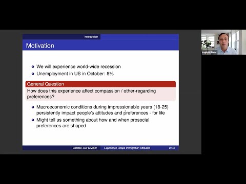 Growing up in a Recession Increases Compassion? by Stephan Meier, Maria Cotofan and Robert Dur