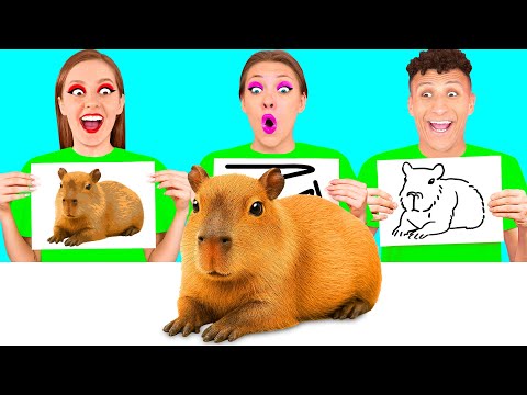 Who Draws it Better Take The Prize | Awesome Art Tricks by RaPaPa Challenge