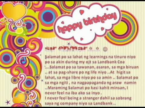 happy birthday sir Edmar John T. Faicol