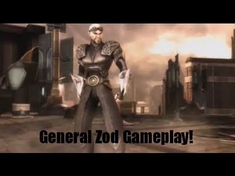 Injustice Gods Among Us: General Zod gameplay!!! + New Superman Skin "The Flaming C"