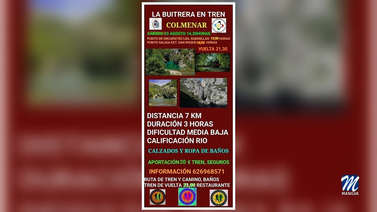 Visita y ruta a Colmenar en Tren