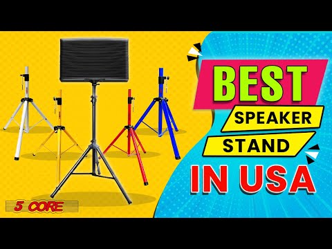 5 Core Speaker Stand Tripod 2 Pieces Heavy Duty PA DJ Speakers Pole Mount Stands Professional with Mounting Bracket Height Adjustable 40 to 72 Inch Red  SS HD 2 PK RED image 16