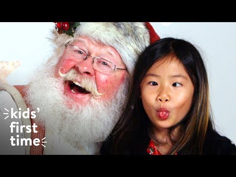 Kids Meet Santa for the First Time | Kids First Time | HiHo Kids