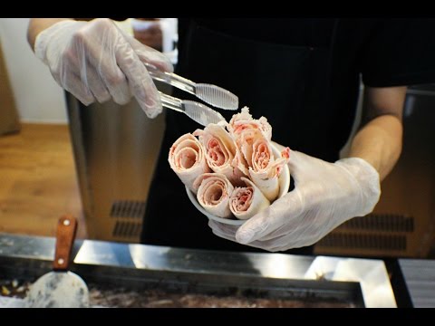 Nueva y deliciosa forma de preparar helado // Helados tailandeses.