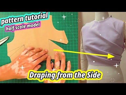 ✂️ Draping from the Side Seam ×  Slash & Spread Method × Pattern Making & Sewing Tutorial