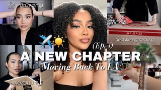 MOVING BACK TO LA VLOG DIARIES 🌴 (Episode 1) | Why I’m Moving, Amazon Haul, Packing & Decluttering!
