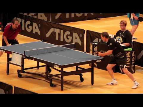 2012 World Vets 2012 Final 50yr. Applegren vs Qiwei Lu. HD Table Tennis