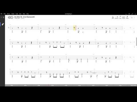 Un Altra Te ( Eros Ramazzotti ) ,Tablatura e base Senza Basso - Backing bass track-NO BASS