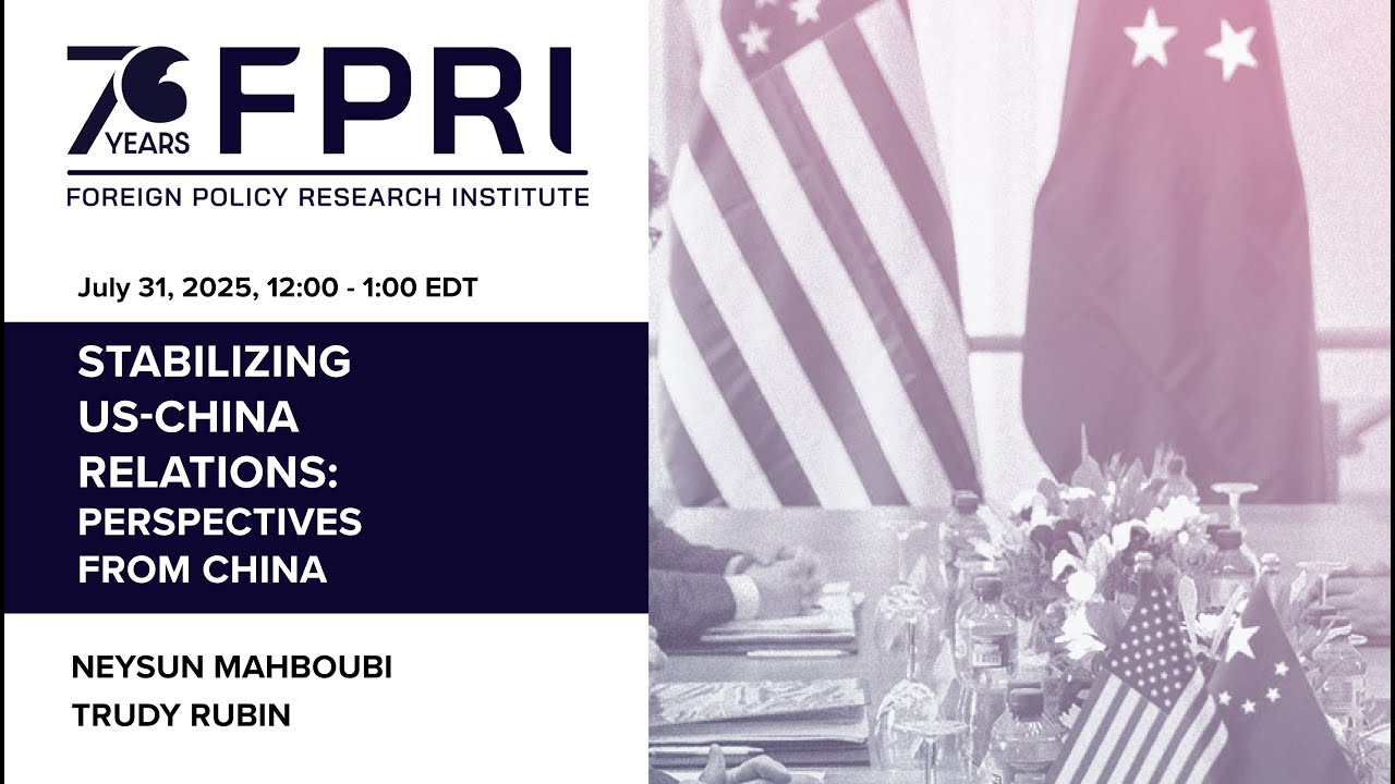 Stabilizing US-China Relations: Perspectives from China