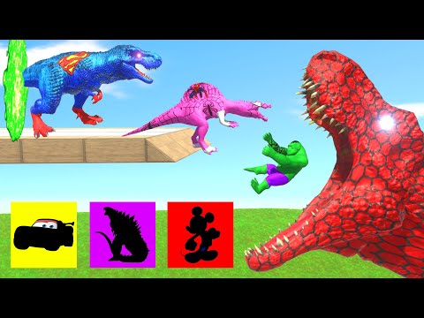 Indominus Rex vs Godzilla Heisei Carnotaurus vs Allosaurus Who Can Surviver ?