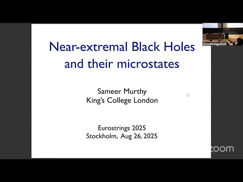 Sameer Murthy - Near-extremal black holes and their microstates