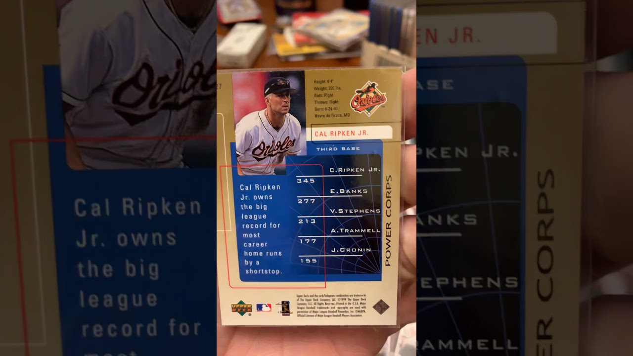 Watch video Cal Ripken Jr 1999 Upper Deck Power Corps #27, S.N. 546/600 Now Cal Ripken Jr 1999 Upper Deck Power Corps #27, S.N. 546/600