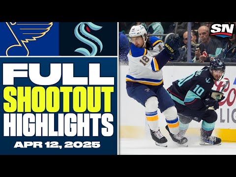 St. Louis Blues at Seattle Kraken | FULL Shootout highlights - April 12, 2025