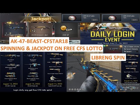 SPINNING & JACKPOT ON NEW FREE CFS LOTTO CROSSFIRE PH