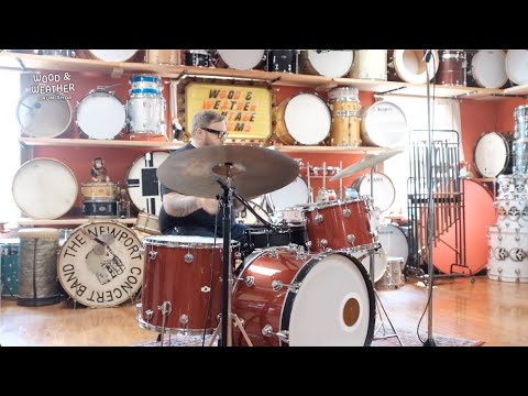 1970s Camco Chanute Era Drum Set in Candy Apple Red 14x24 10x14 16x18