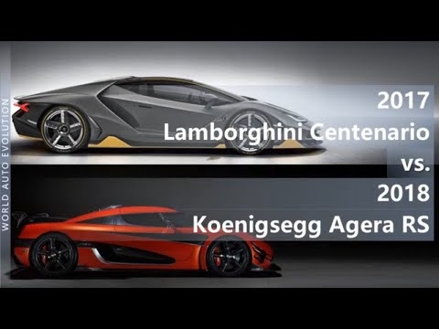 2017 Lamborghini Centenario vs 2018 Koenigsegg Agera RS (technical comparison)
