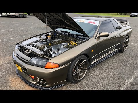 He put a FORD BARRA in a SKYLINE GTR?!