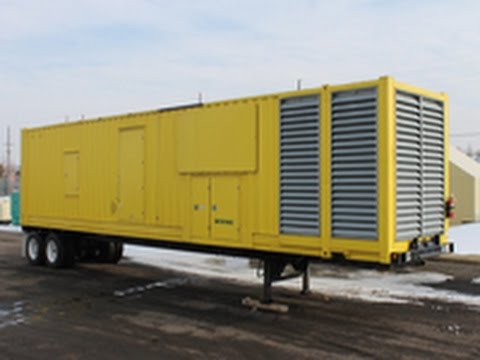 2000 kW Baldor Diesel Generator – Mobile Power Module, Low-Hour Used